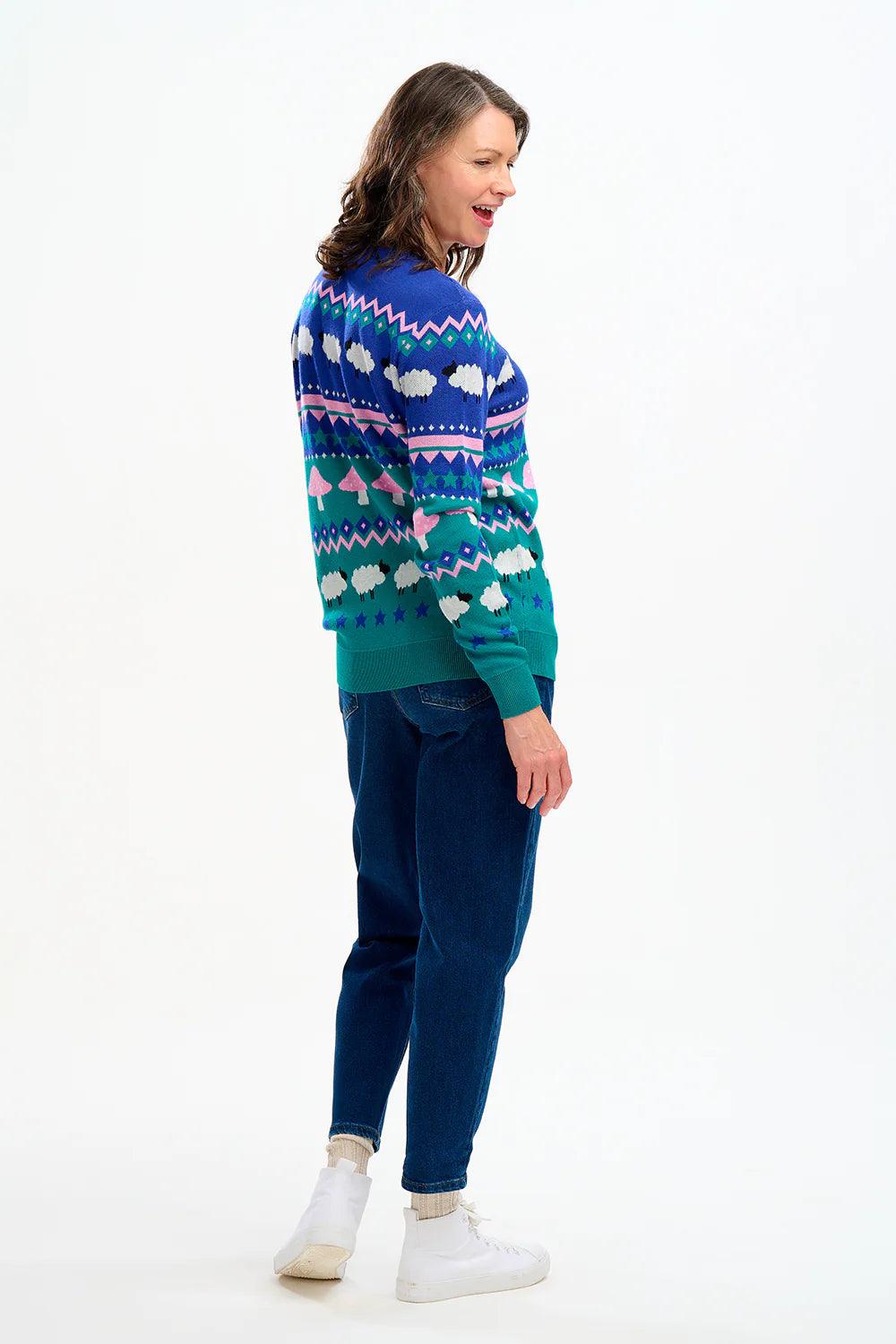 Jersey Sugarhill Rosie Multi Rural Fairisle - ECRU