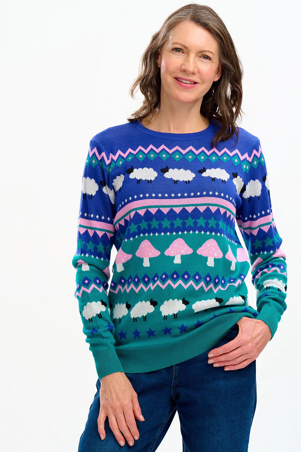 Jersey Sugarhill Rosie Multi Rural Fairisle - ECRU