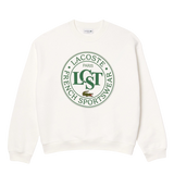 Sudadera Lacoste Gráfica de Corte Holgado Blanco