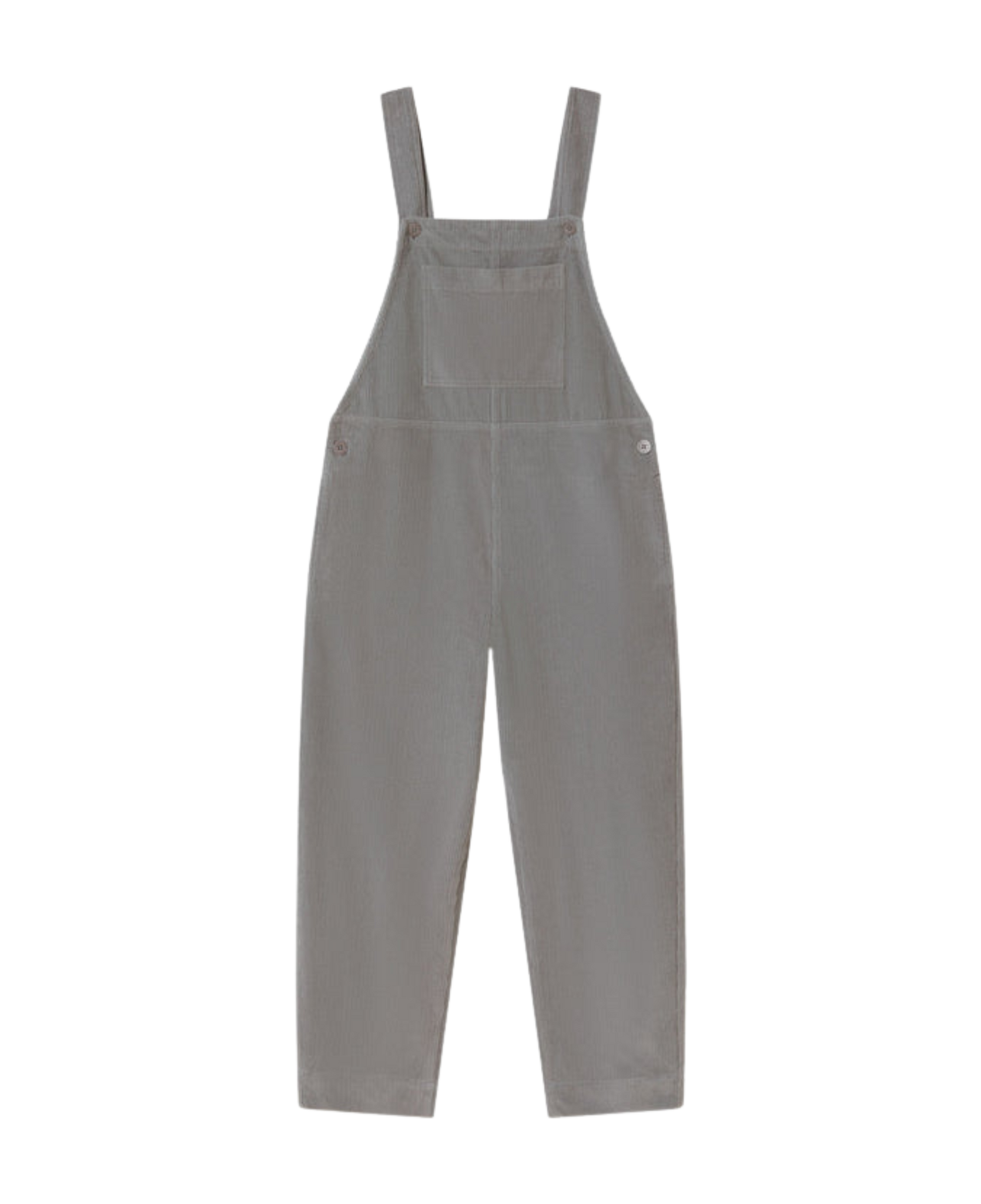 THINKING MU Corduroy Light Grey Overalls