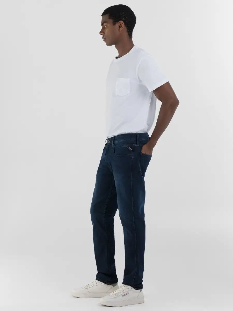 Replay Slim Anbass Dunkelblaue Jeans 