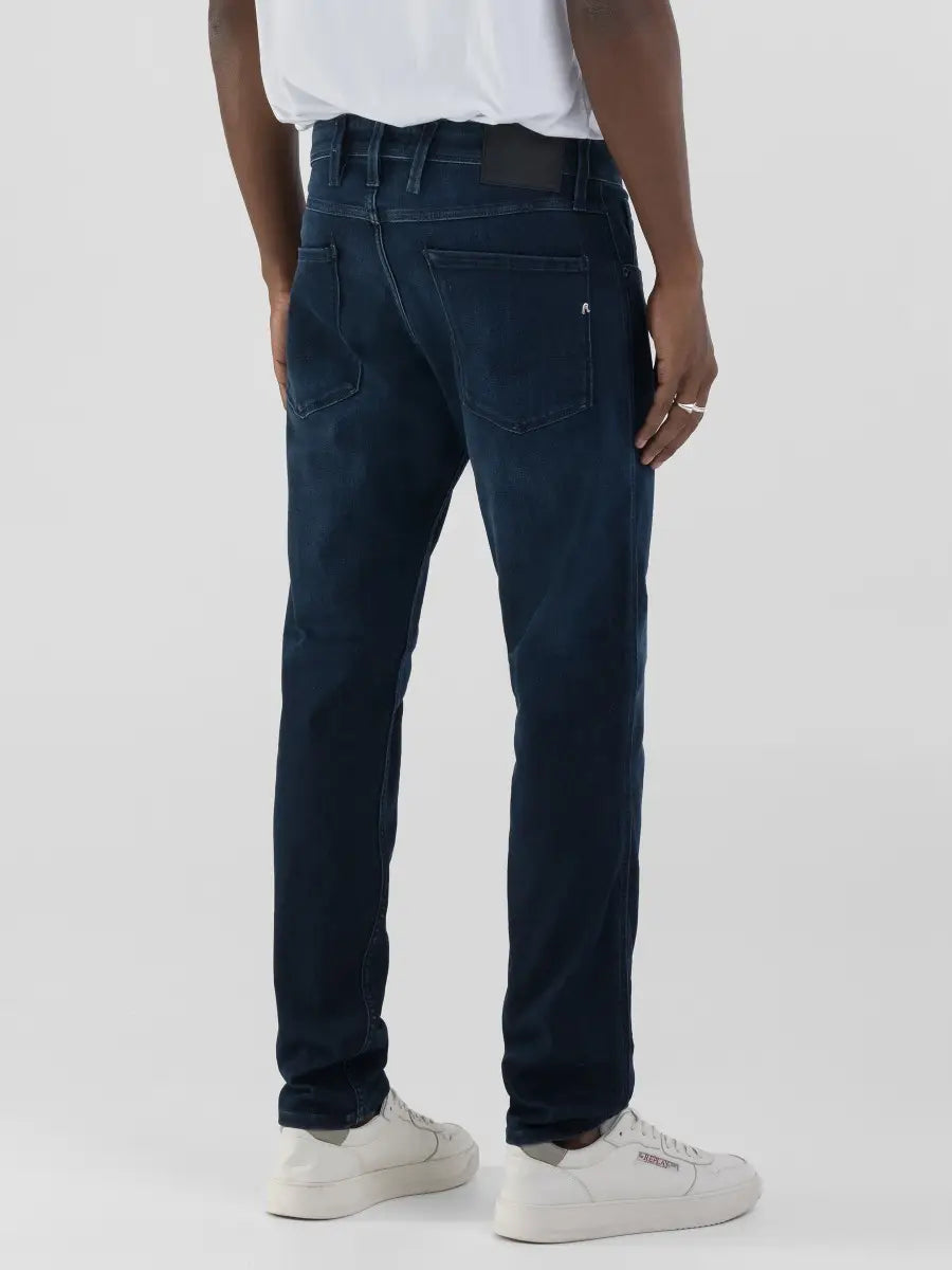 Replay Slim Anbass Dunkelblaue Jeans 