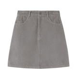 THINKING MU Corduroy Marsha Grey Skirt