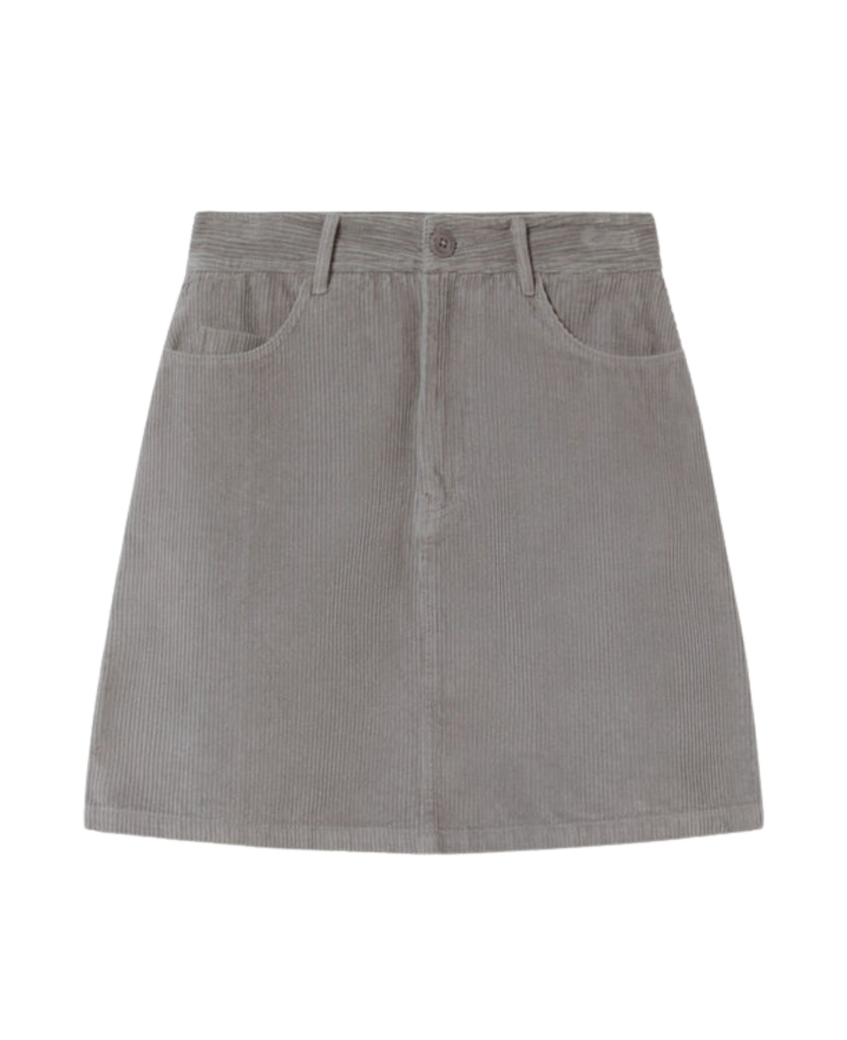 THINKING MU Corduroy Marsha Grey Skirt