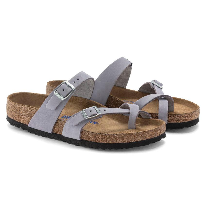 Mayari Birkenstock Plantilla Blanda Piel Nubuc Purple Fog - ECRU