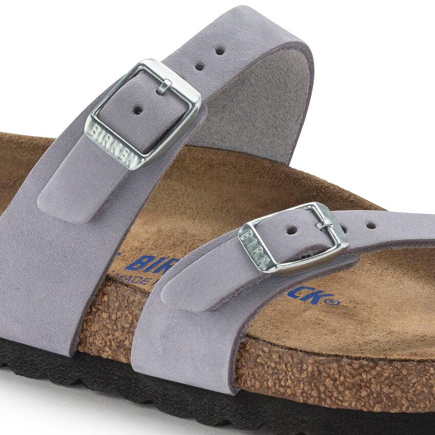 Mayari Birkenstock Plantilla Blanda Piel Nubuc Purple Fog - ECRU