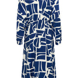 B.YOUNG Ihamma Med Blue Geo Dress