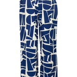 B.YOUNG Ihamma Med Blue Geo Trousers