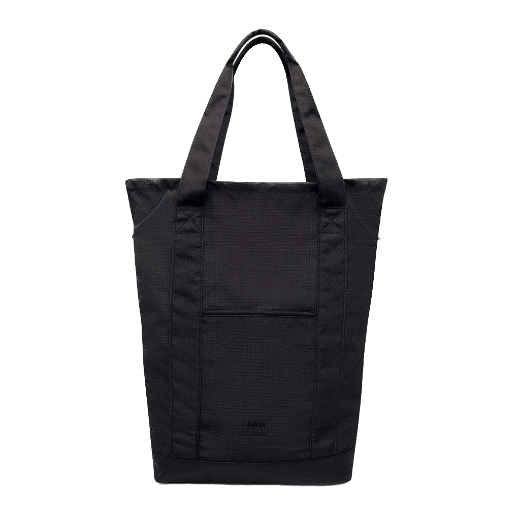 Mochila Bolso Lefrik Roots Tote Bag Maxi 15" Black - ECRU