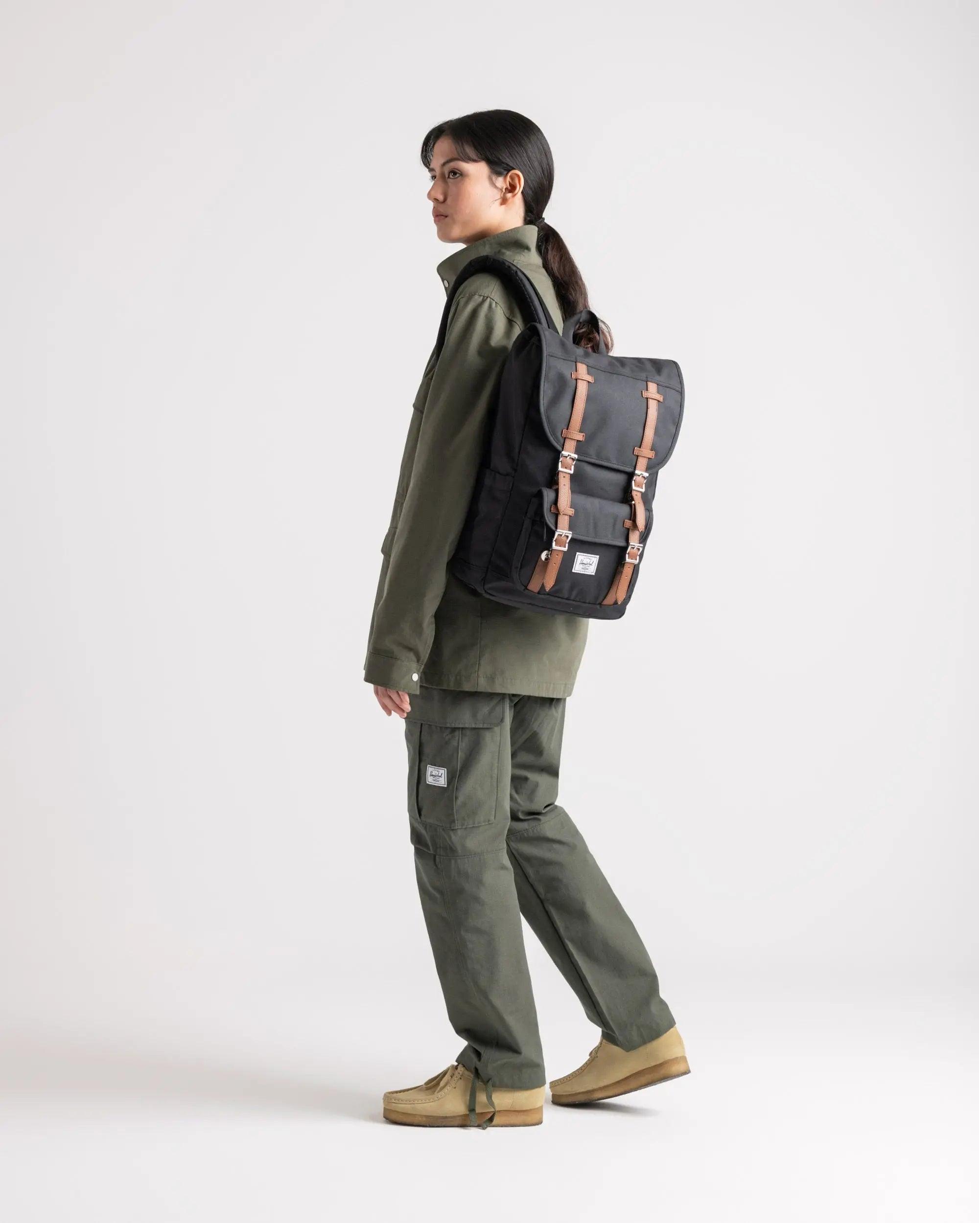 Mochila Herschel Little America™ Mid-Volume Negra - ECRU