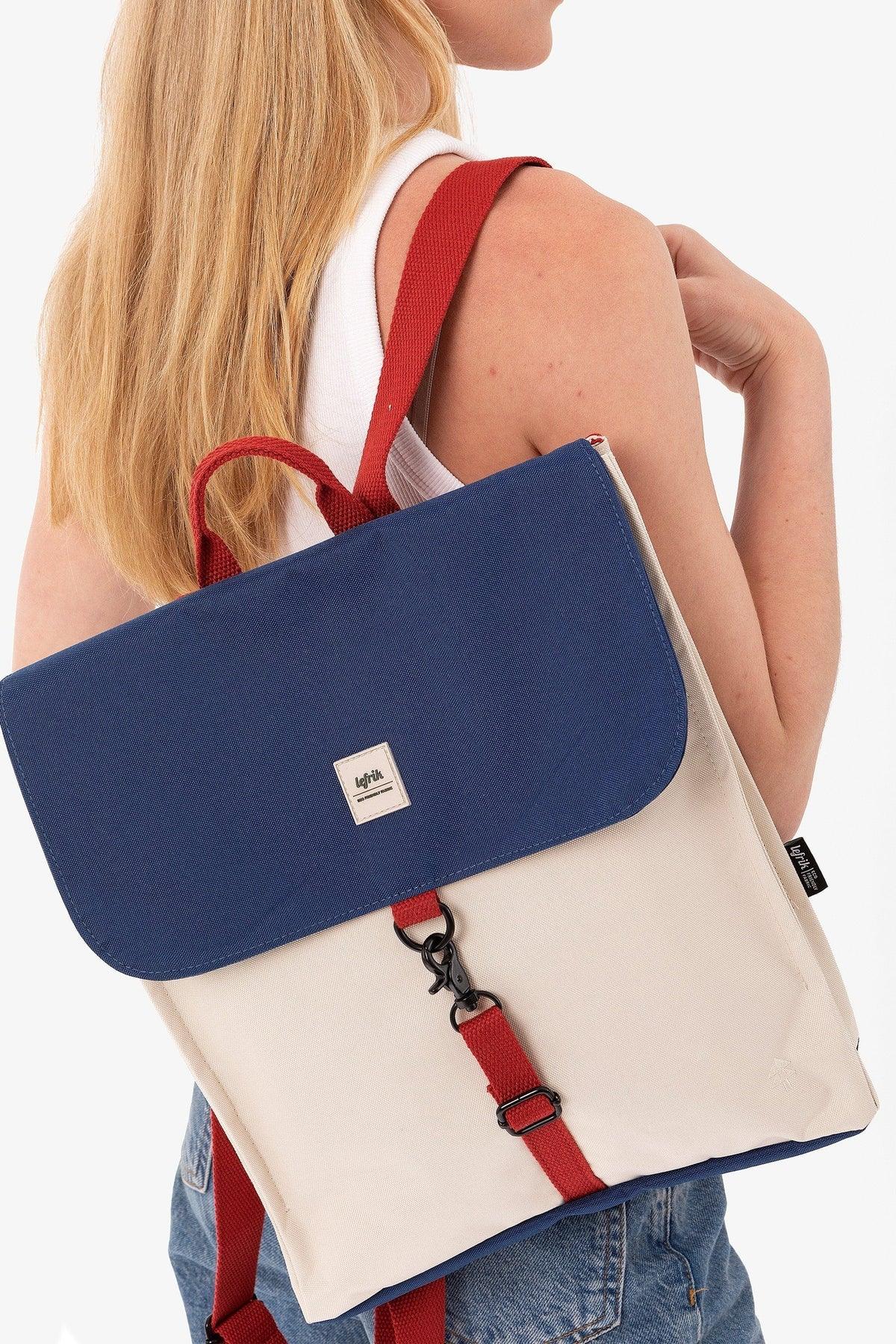 Mochila Lefrik Handy Mini Bauhaus Block - ECRU