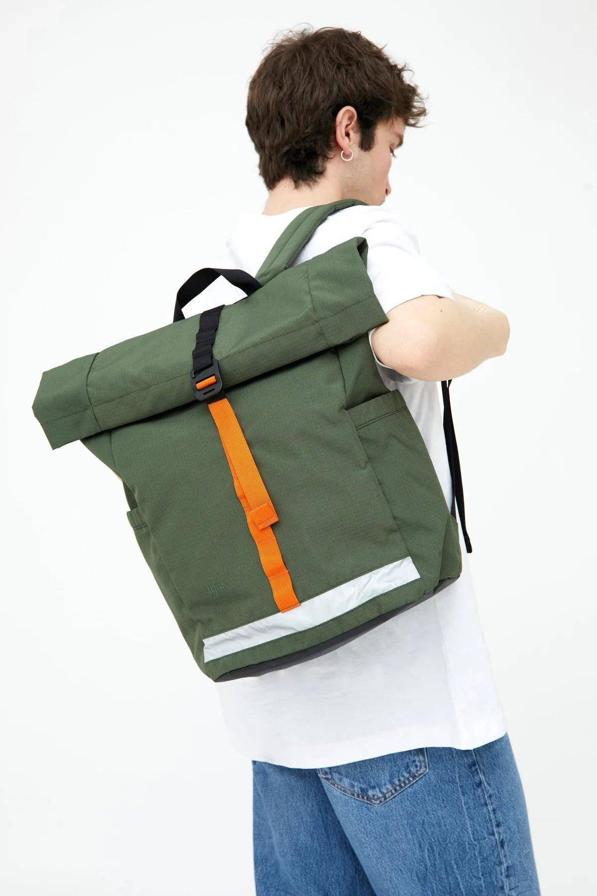 Mochila Lefrik Lars Roll Vandra Pine Ripstop - ECRU