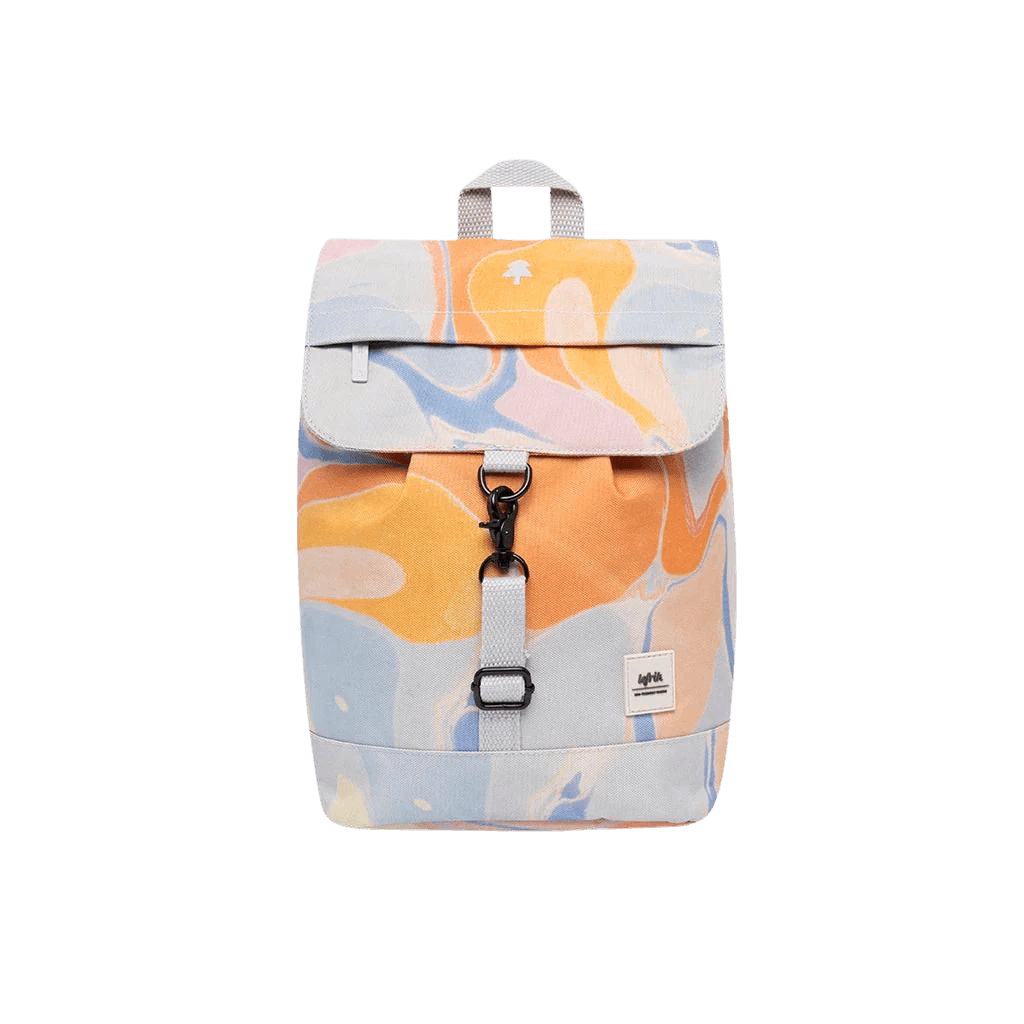 Mochila Lefrik Scout Mini Printed Marble - ECRU