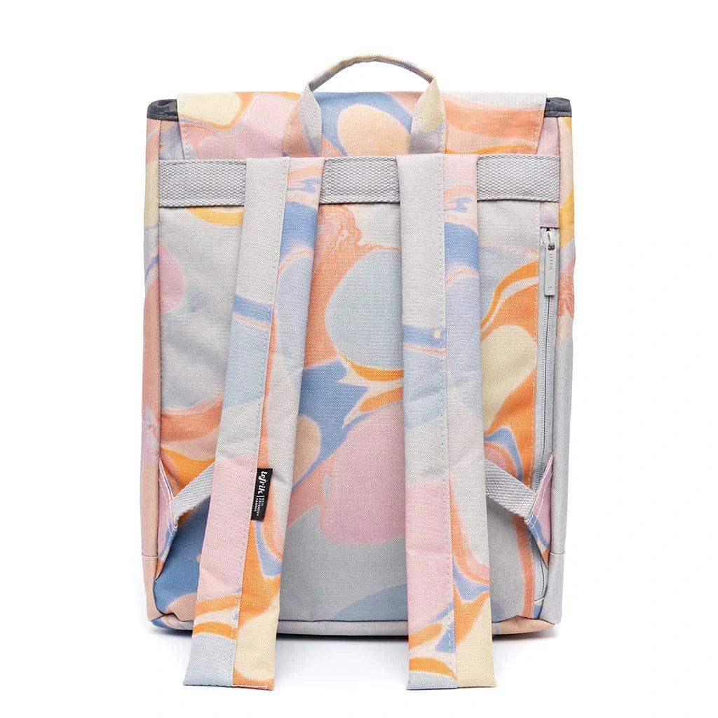 Mochila Lefrik Scout Mini Printed Marble - ECRU