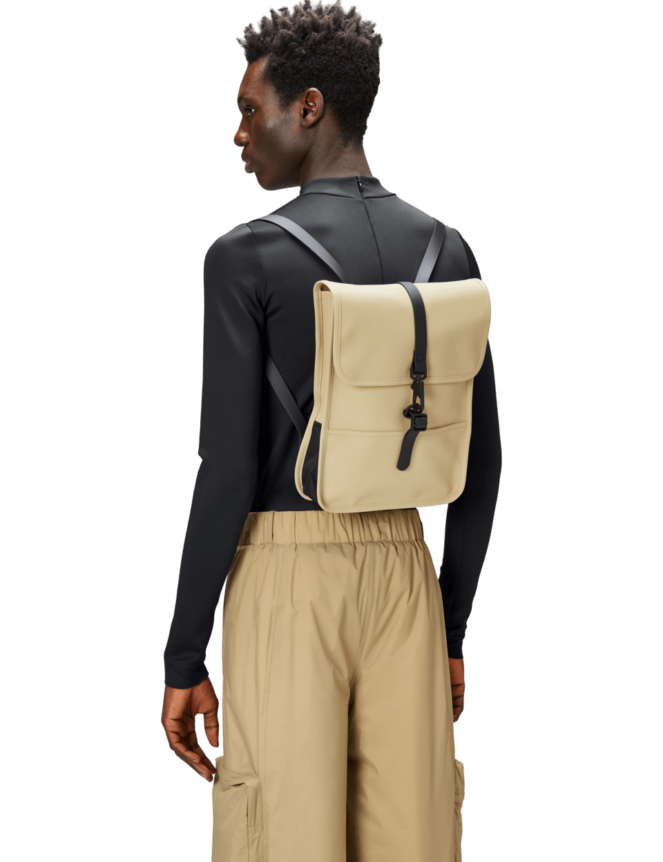 Mochila Rains Impermeable Backpack Micro Sand - ECRU