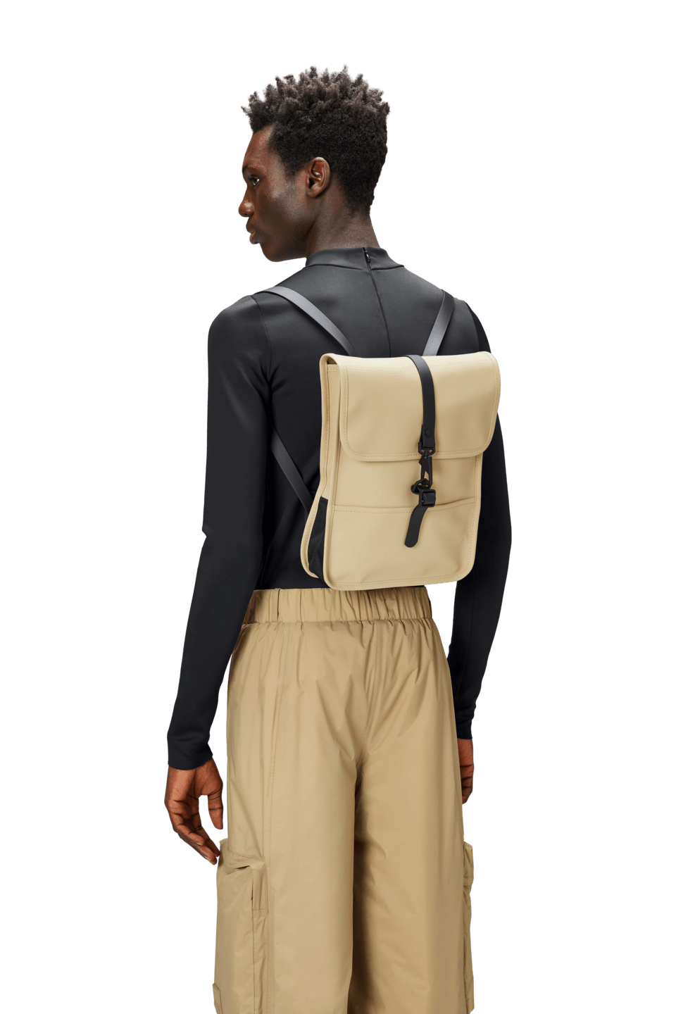 Mochila Rains Impermeable Backpack Micro Sand - ECRU