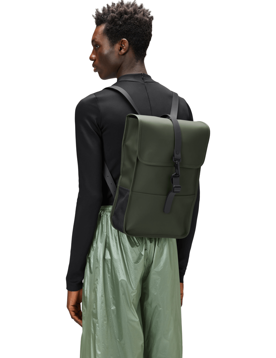 Mochila Rains Impermeable Backpack Mini Green - ECRU