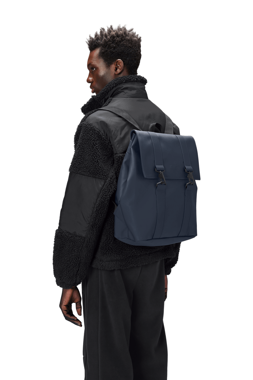 Mochila Rains Impermeable MSN Bag Navy - ECRU