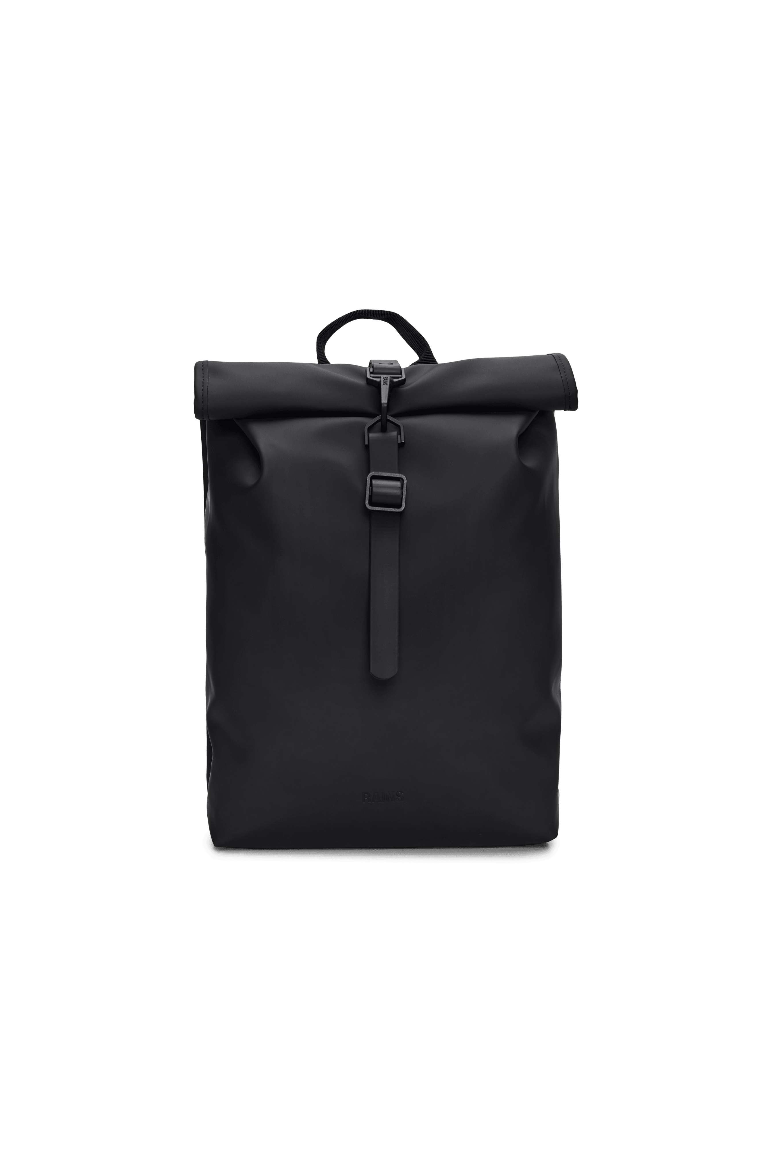 Mochila Rains Rolltop Rucksack Mini Negro - ECRU