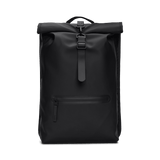 Mochila Rains Rolltop Rucksack Negro - ECRU