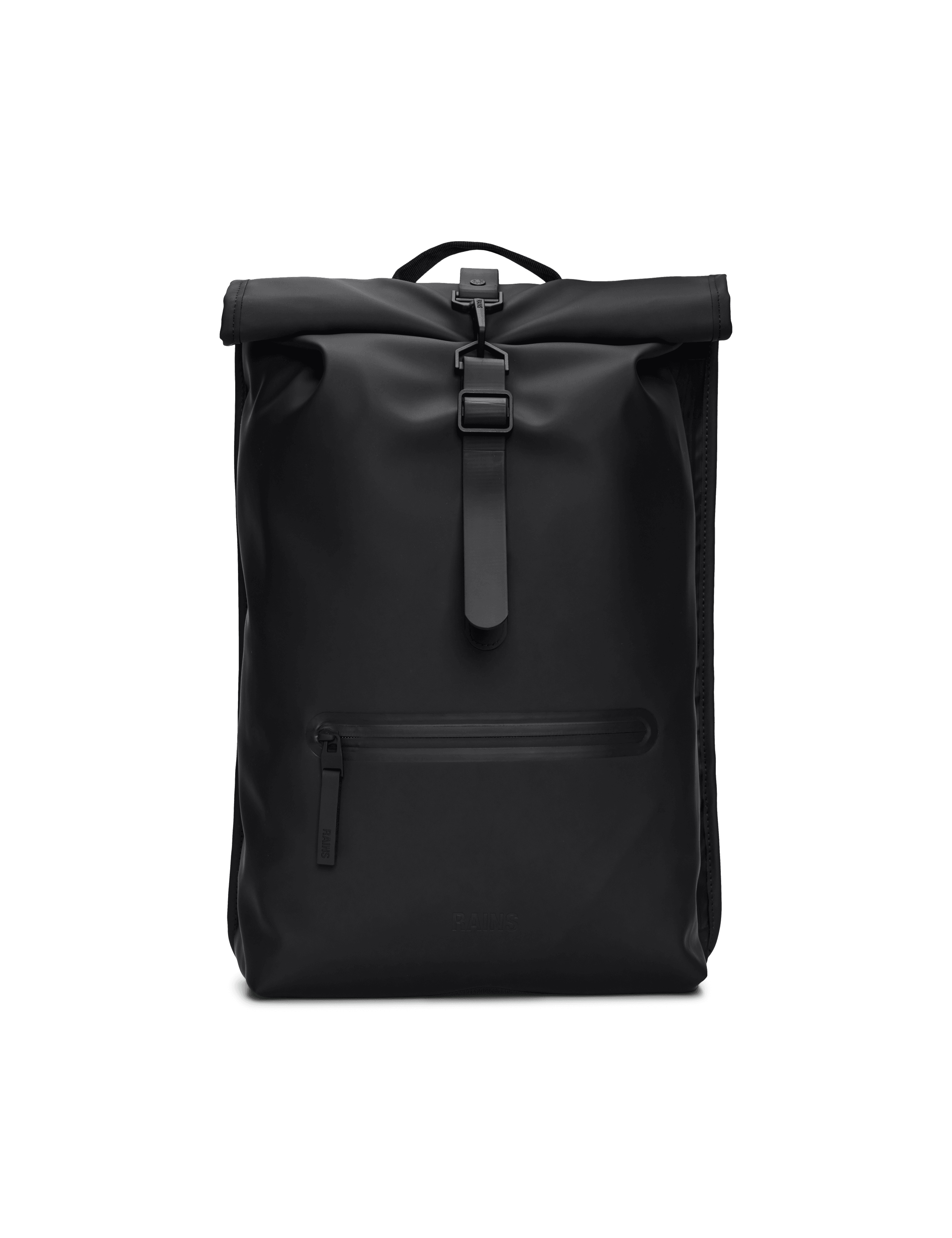 Mochila Rains Rolltop Rucksack Negro - ECRU