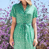 Mono Sugarhill Pandora Green Scatter Print - ECRU