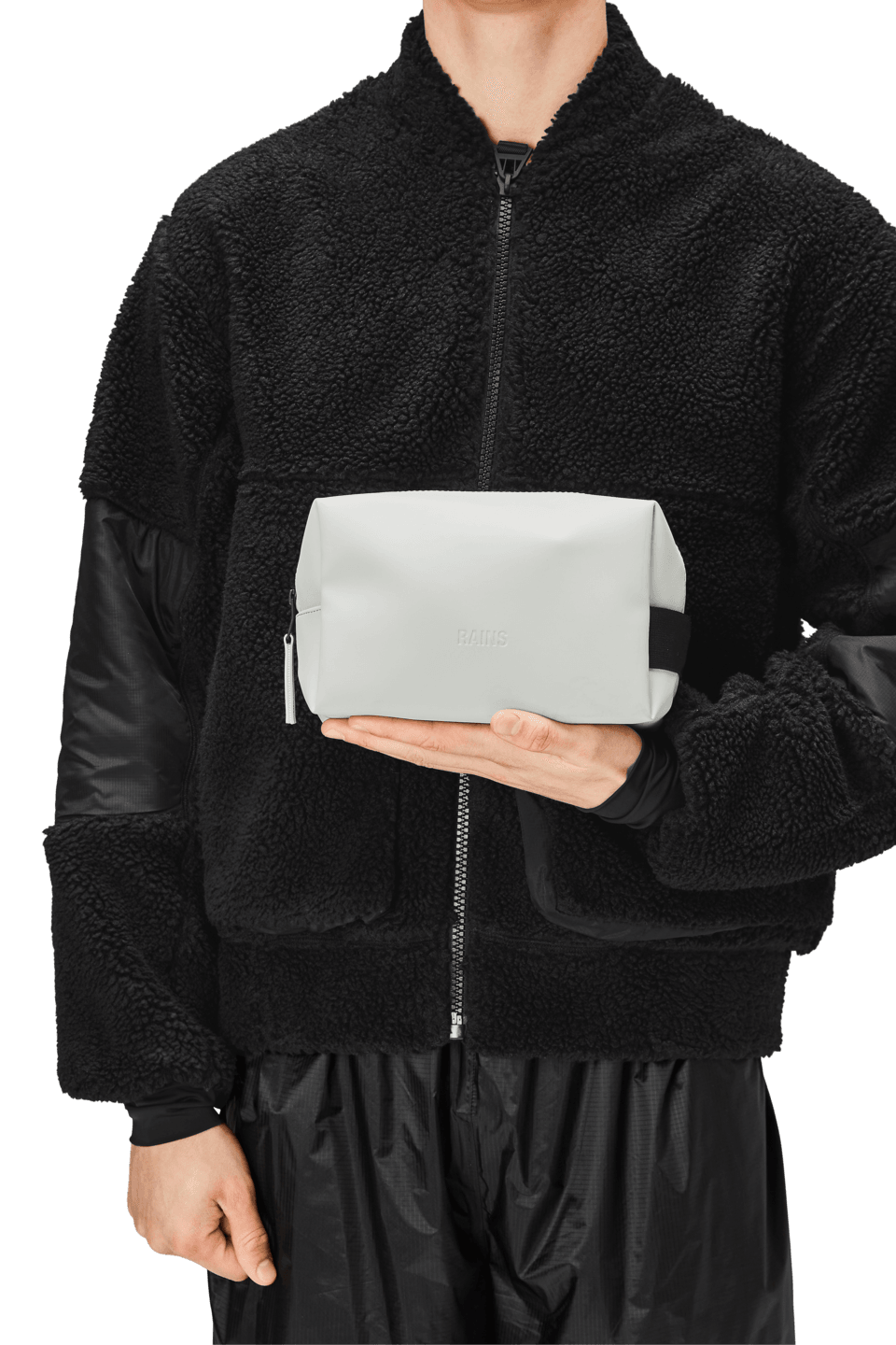 Neceser Rains Impermeable Wash Bag Small Ash - ECRU