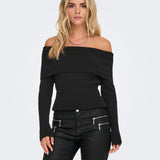 Jersey ONLY Katia Off Shoulder Black