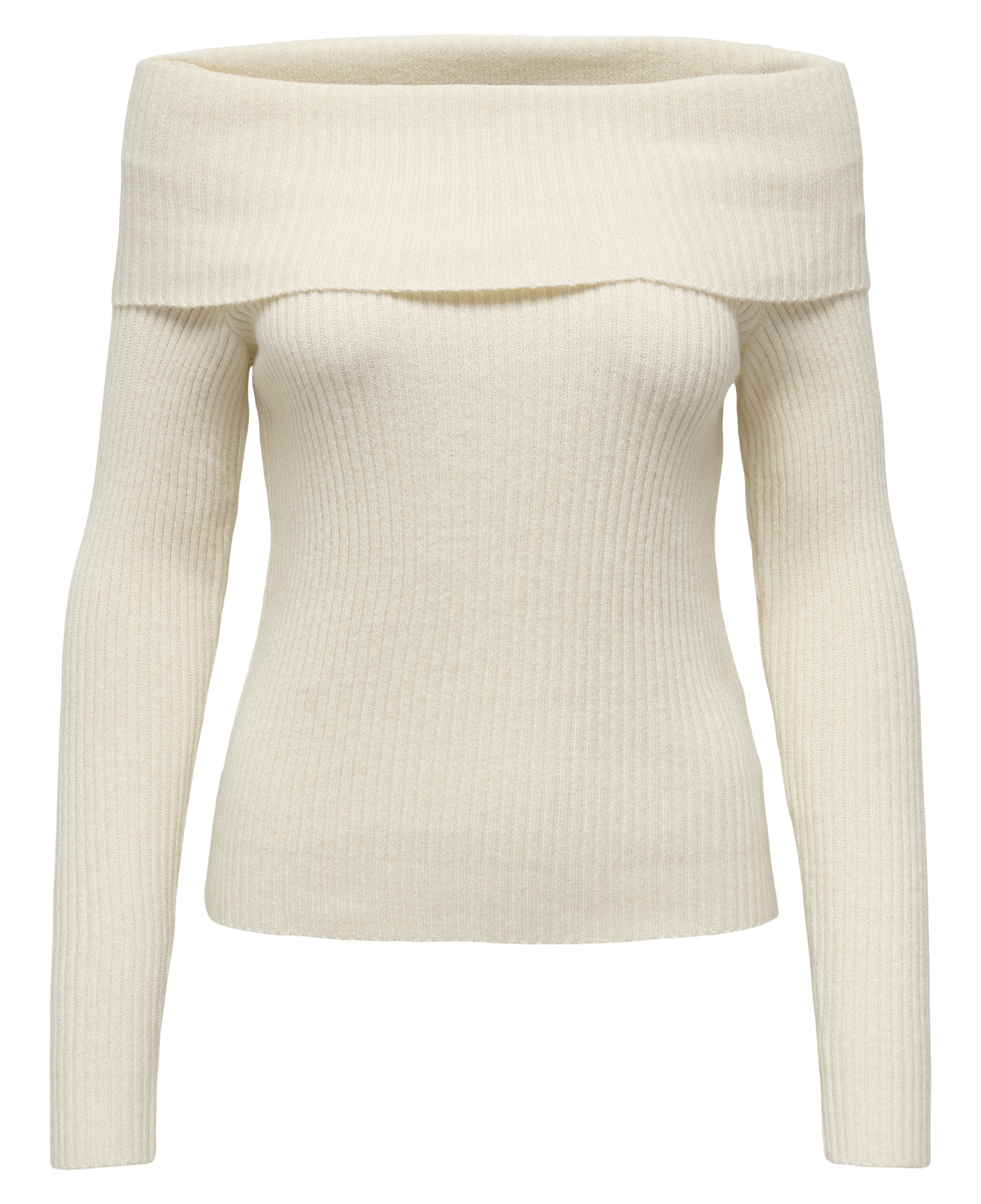 NUR Katia Off Shoulder Pullover Whitecap Grey Melange