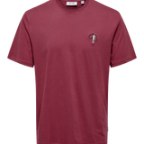 Only&amp;Sons Abe Life Maroon T-shirt 