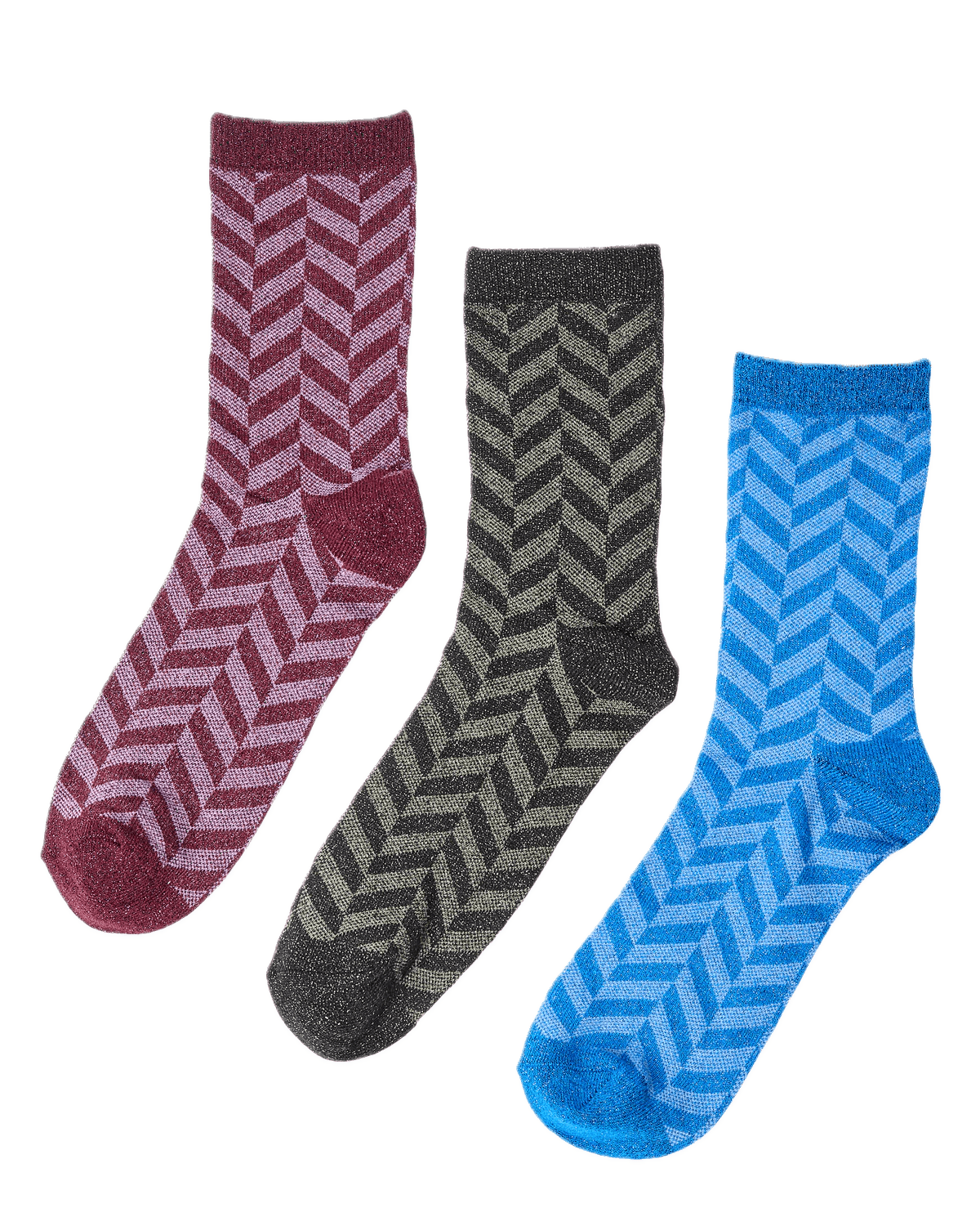 Pack de 3 Calcetines Nümph Shine Glitter - ECRU