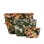 Pack de 3 Neceseres Baggu Go Pouch Set Photo Florals - ECRU