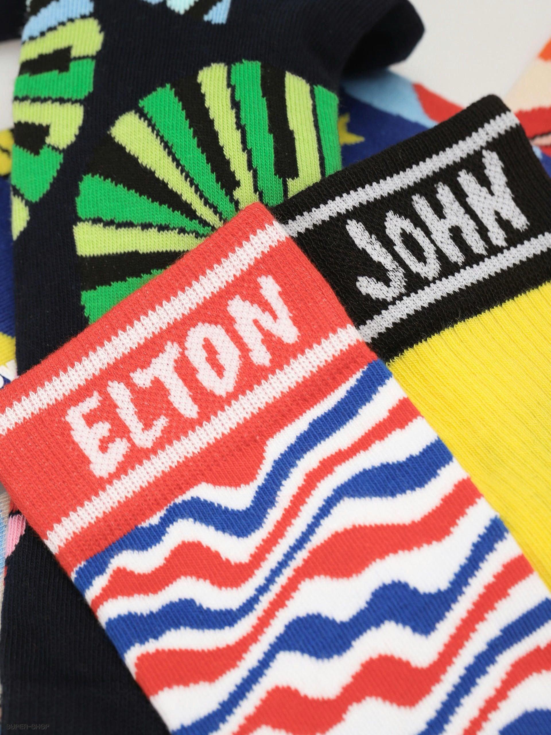 Pack de 6 Calcetines Happy Socks x Elton John Gift Set - ECRU