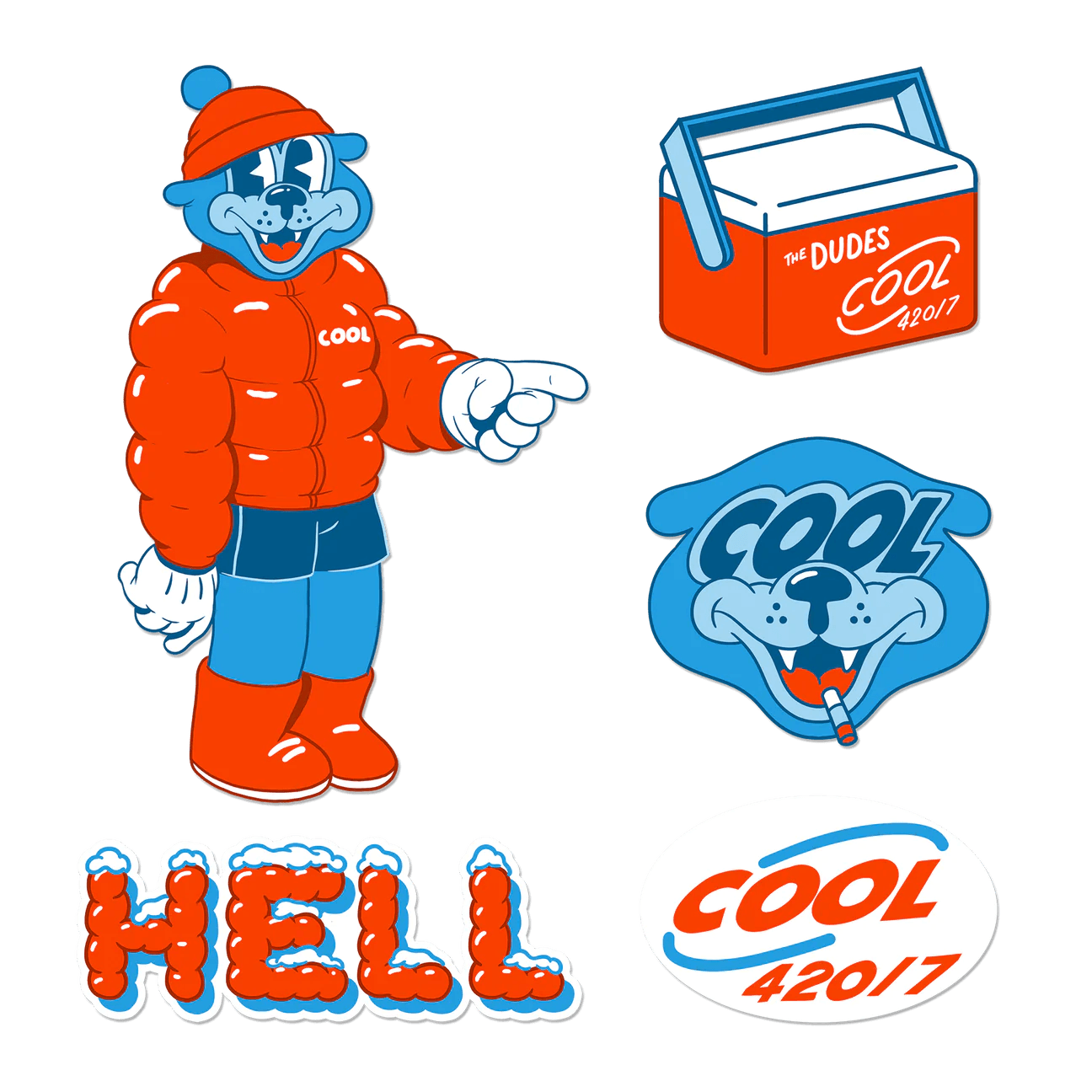 Pack de Pegatinas The Dudes Cool - ECRU