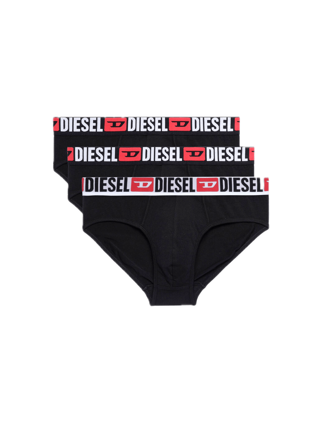 Pack de Tres Calzoncillos Diesel Slip Negro - ECRU