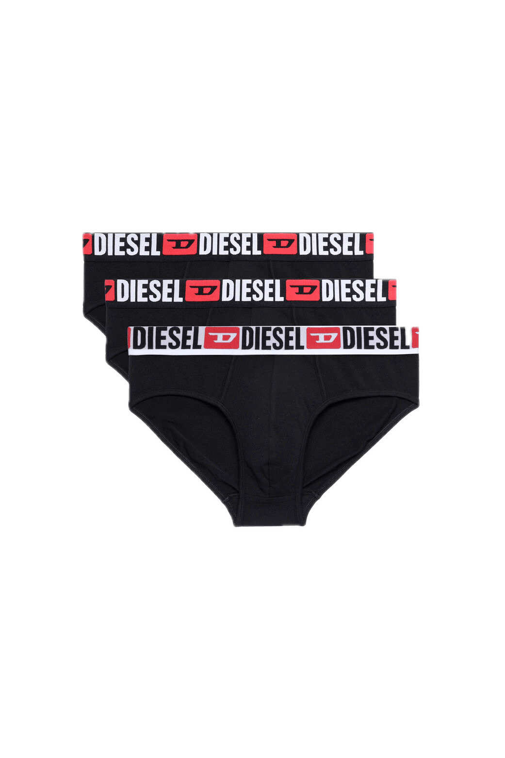 Pack de Tres Calzoncillos Diesel Slip Negro - ECRU