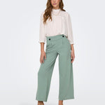 Pantalón JDY Geggo Chinois Green - ECRU