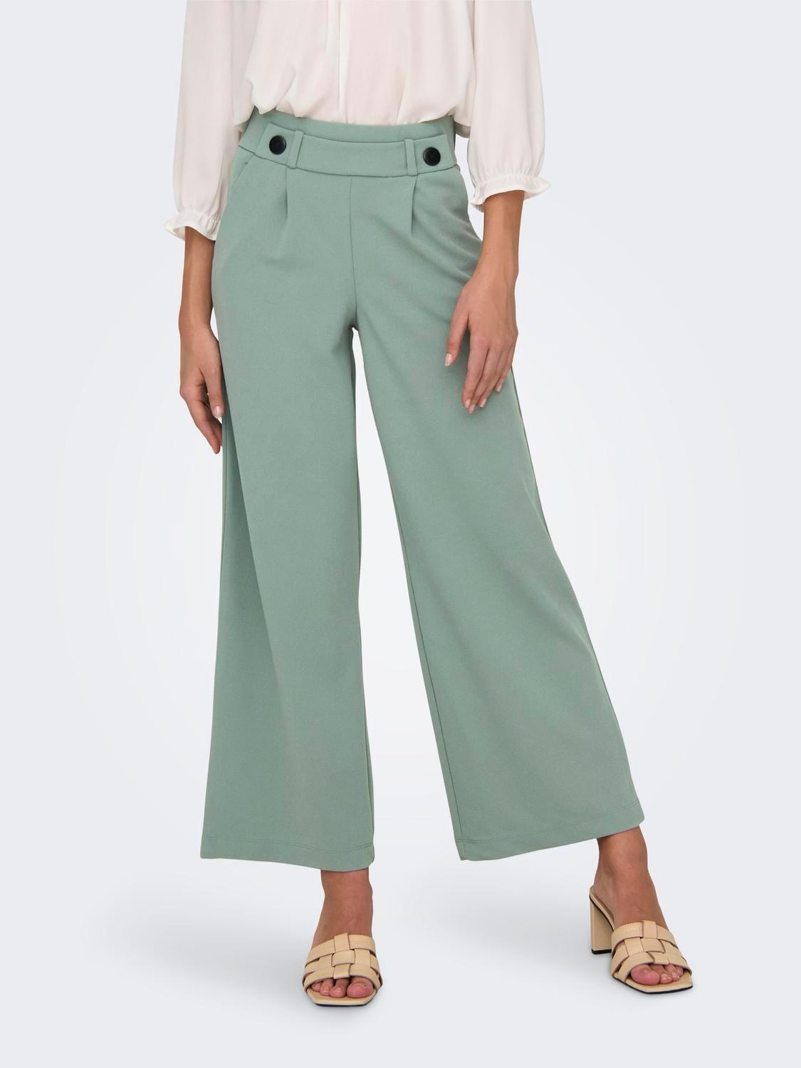 Pantalón JDY Geggo Chinois Green - ECRU