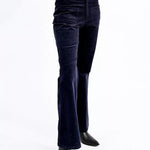 Pantalón Molly Bracken Acampanado en Tejido de Pana Navy Blue - ECRU