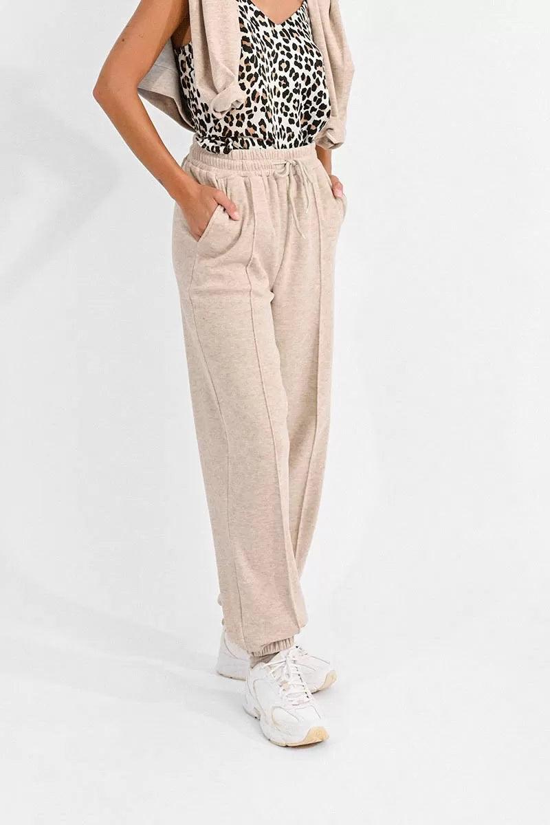 Pantalón Molly Bracken de Chandal con Lazada - ECRU