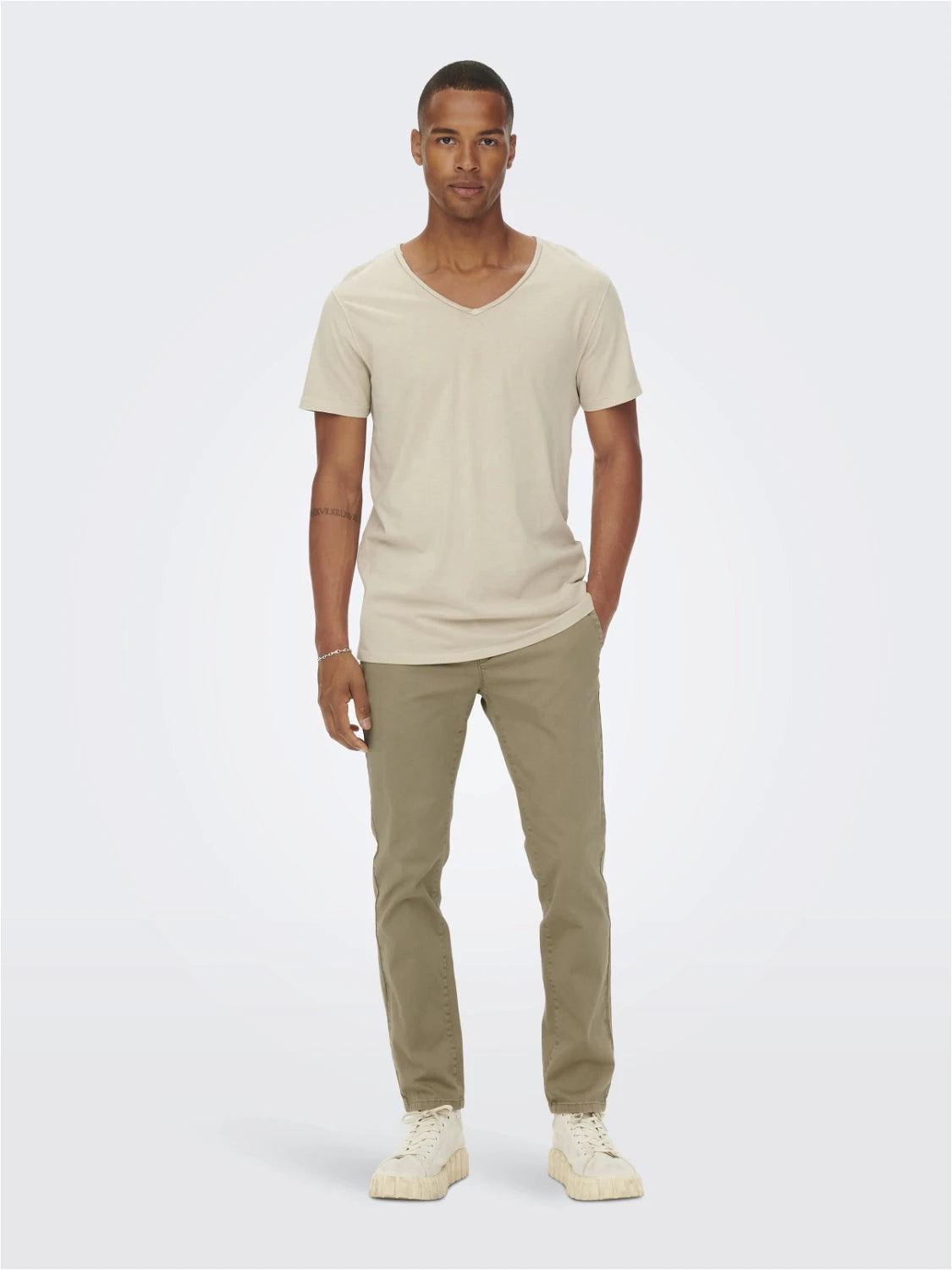 Pantalón Only&Sons Pete Slim Chino Beige - ECRU