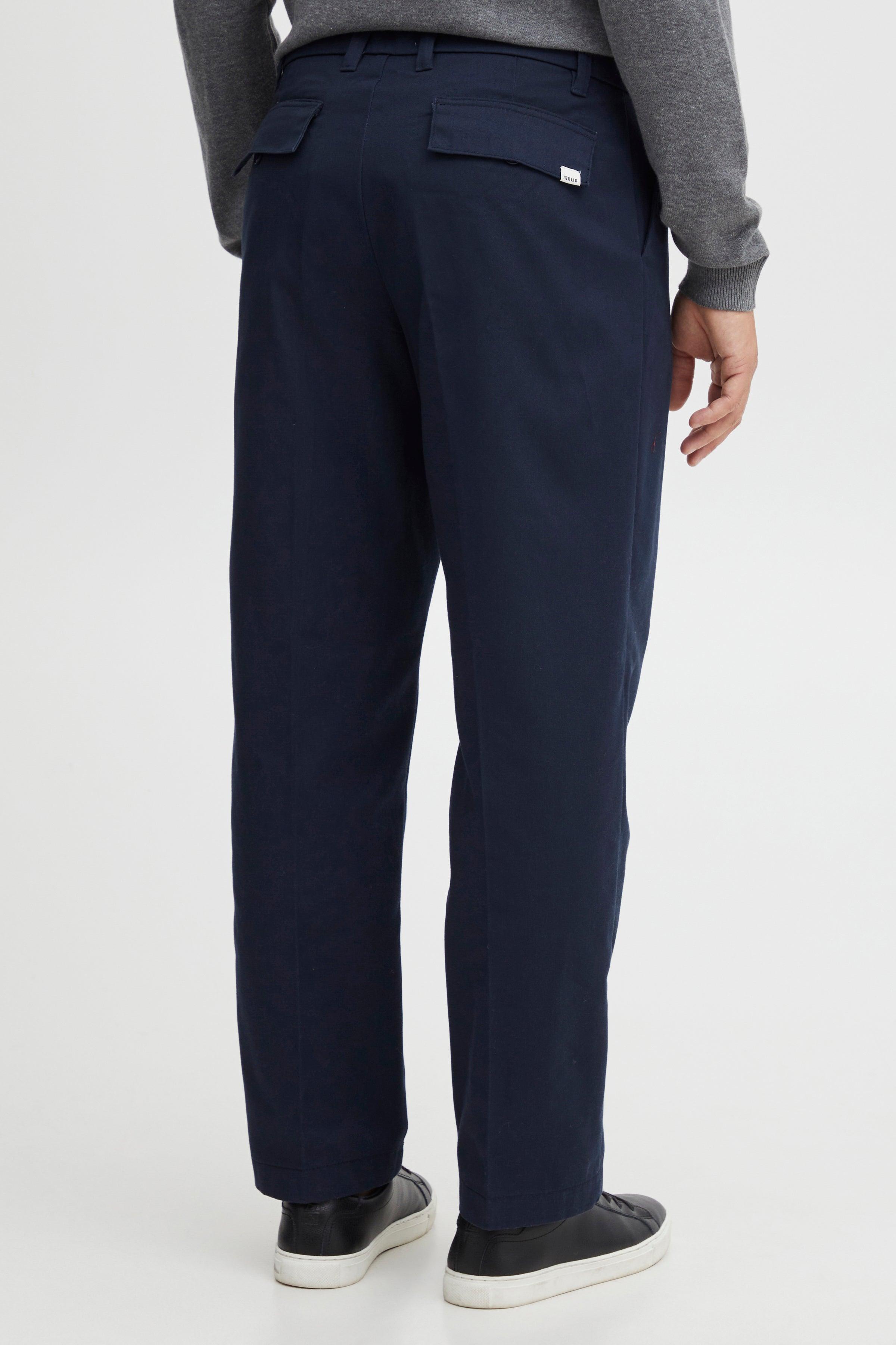 Pantalón !Solid Alann Insignia Blue - ECRU