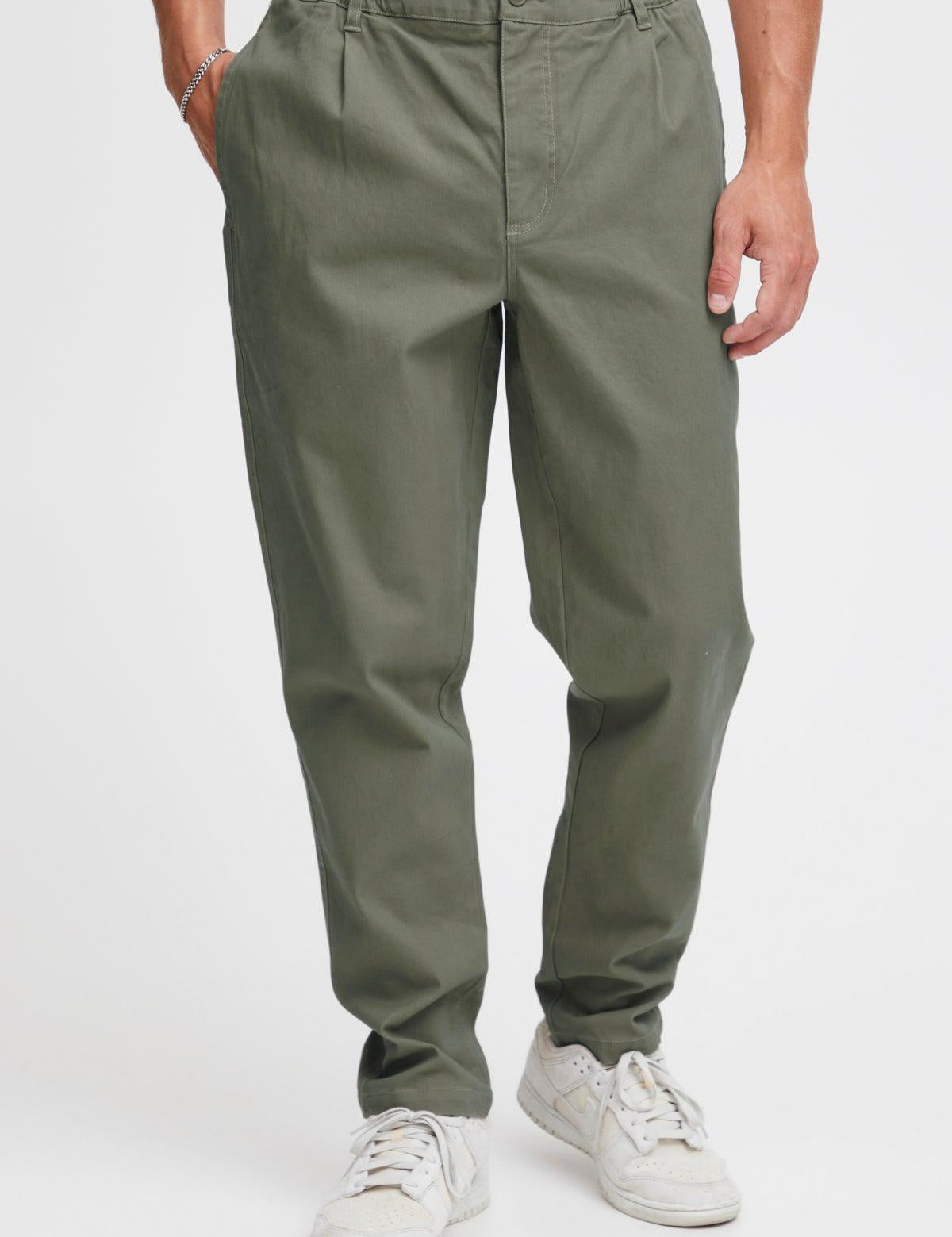 Pantalón !Solid Gioele Dylan Dusty Olive - ECRU