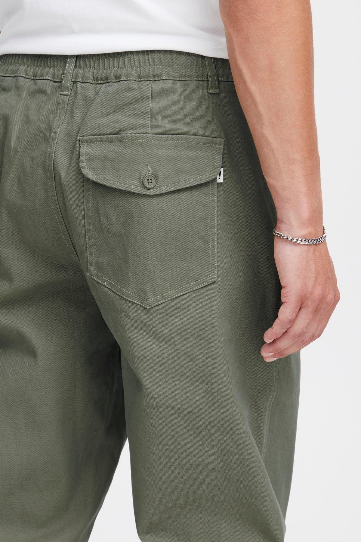 Pantalón !Solid Gioele Dylan Dusty Olive - ECRU