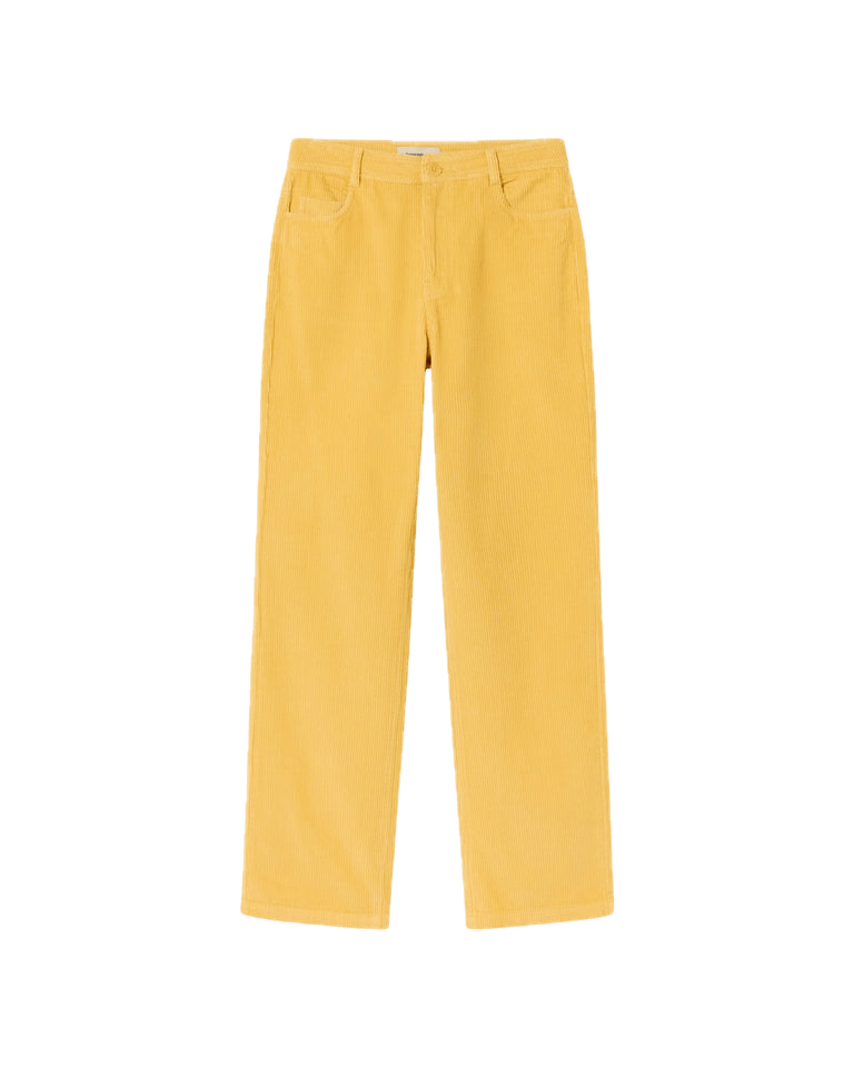 Pantalón Thinking Mu Amarillo de Pana Theresa - ECRU