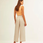 Pantalón Xantik Lazo Cintura Grey Daisy - ECRU