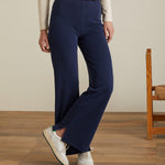 Pantalón Yerse Fluido Wide Leg Navy - ECRU