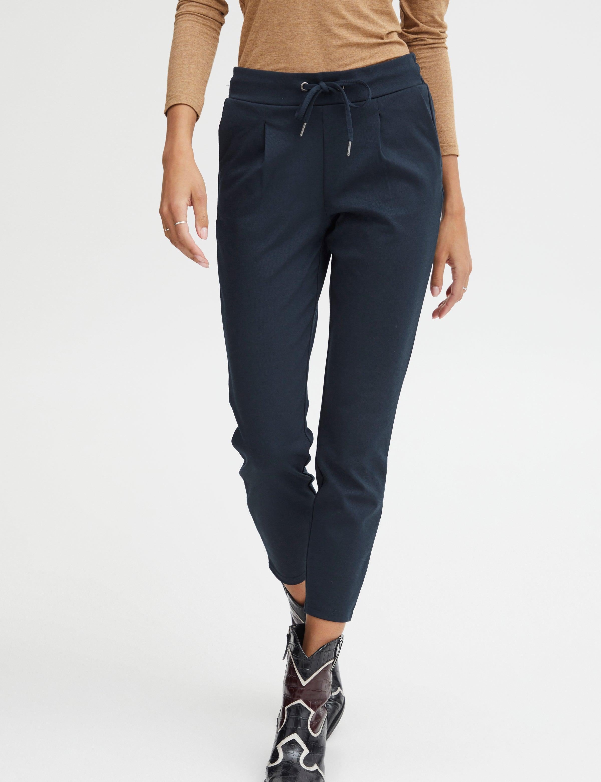 Pantalones B.Young Rizetta Cropped Copenhagen Night - ECRU