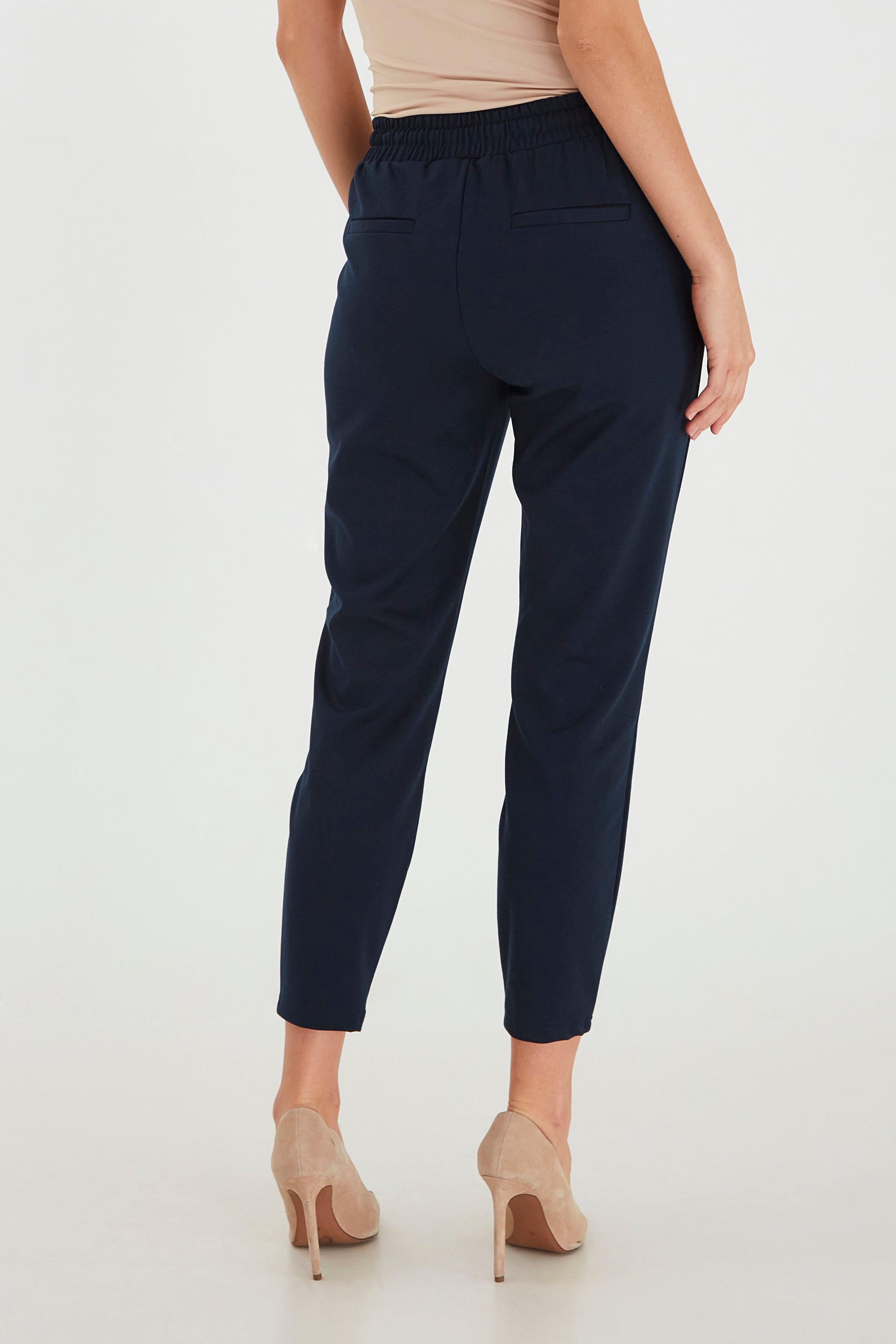 Pantalones B.Young Rizetta Cropped Copenhagen Night - ECRU