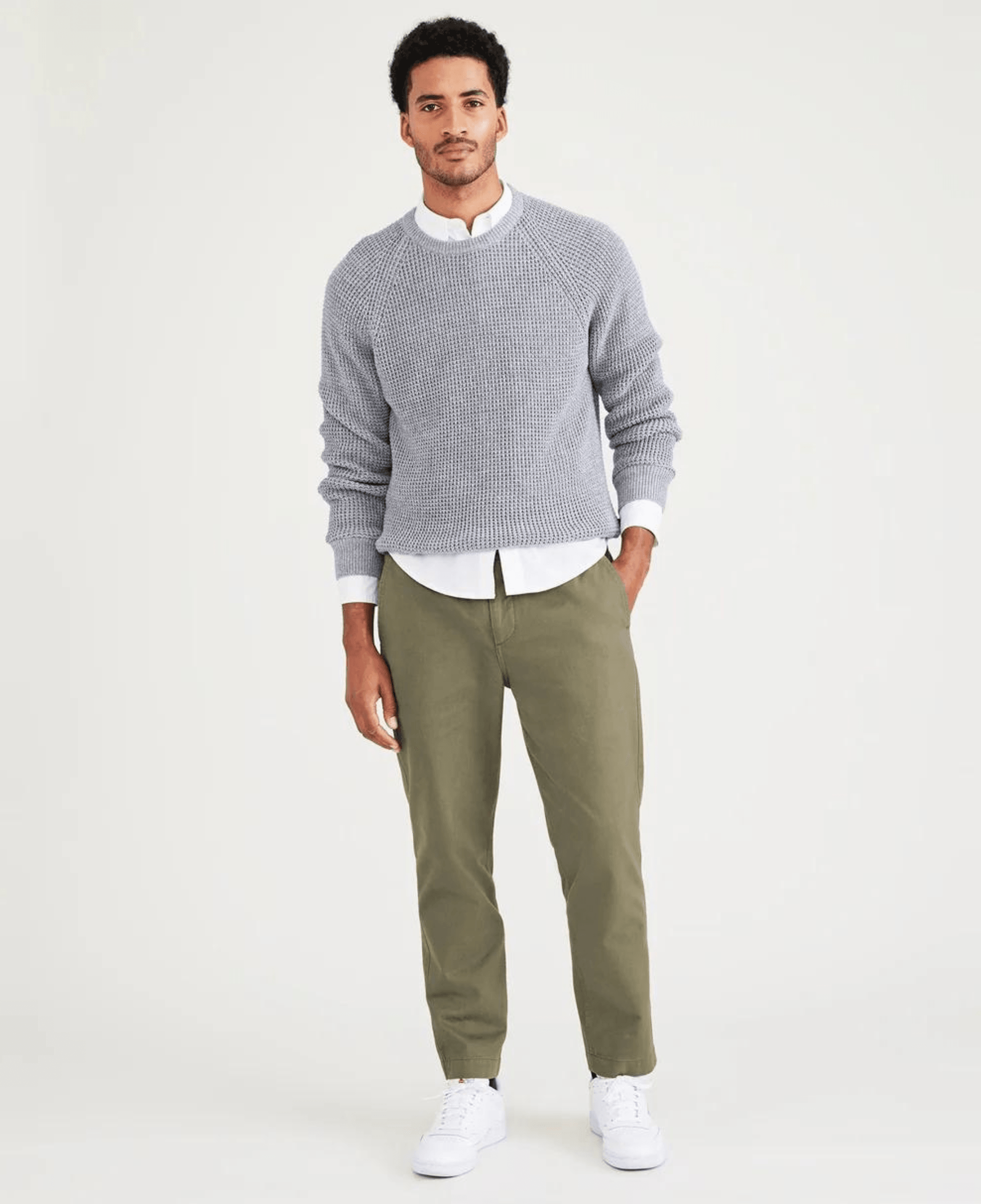 Pantalones Dockers California Pull-On Straight Tapered Fit Khaki - ECRU